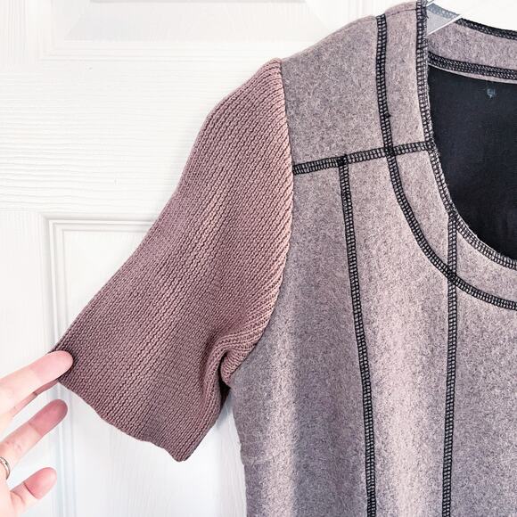 Olsen Europe Boiled Wool Blend Ombre Sheath Dress - Picture 2 of 7